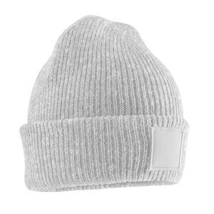Beechfield Childrens/Kids Tonal Patch Beanie / Cloud Grey